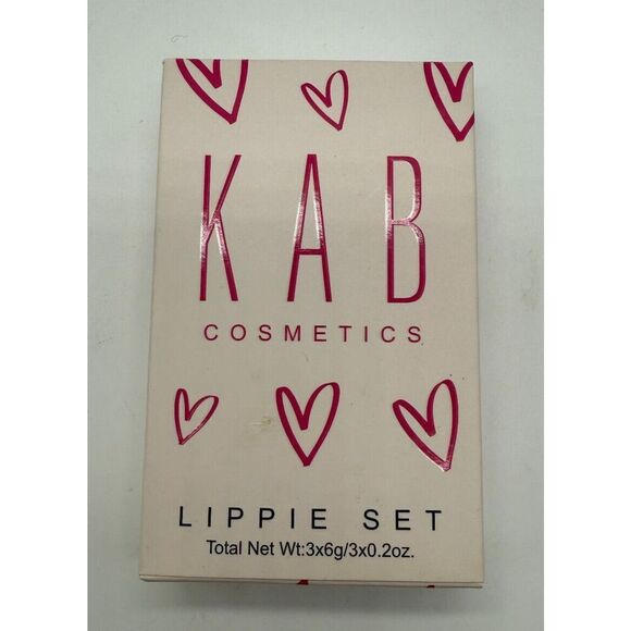 KAB Cosmetics Want a Kiss Lip Trio Lippie Set Lipstick Lipgloss SOLD OUT - Picture 1 of 2